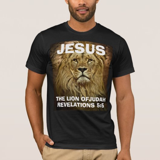 JESUS der LION JUDAH, Christliche T - Shirt (Vorderseite)