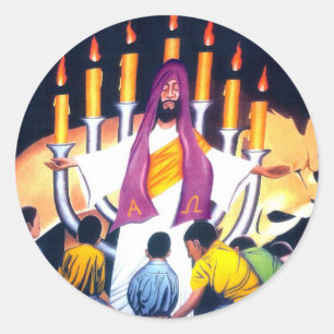 Jesus, der Löwe des Stamms Juda Runder Aufkleber