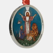 Jesus der Löwe und das Lamm Ornament Aus Metall (Rechts)