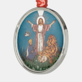 Jesus der Löwe und das Lamm Ornament Aus Metall (Links)