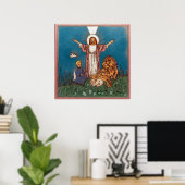 Jesus der Löwe und das Lamm Poster (Heimbüro)