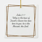 Jesus, der Messias, der Weihnachtsbaum dekoriert Keramikornament (Rückseite)