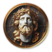 Jesus, der mit göttlicher Begegnung in den Himmel Keramikknauf (Vorderseite)