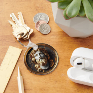 Jesus, der mit göttlicher Begegnung in den Himmel  Schlüsselanhänger