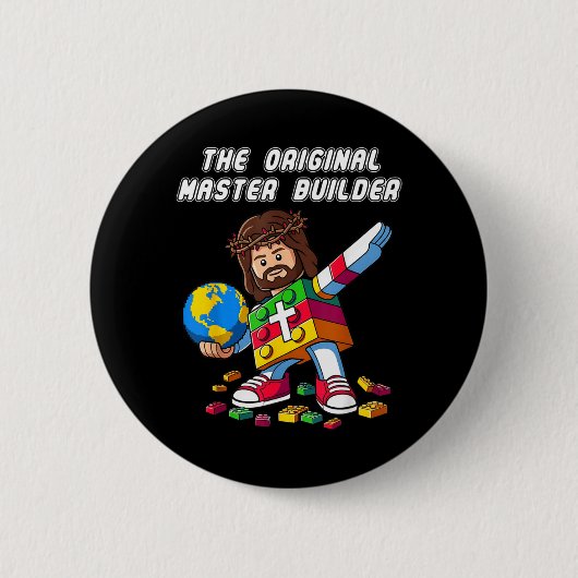 Jesus Der Originale Christliche Kreuz Glaube Button (Vorderseite)