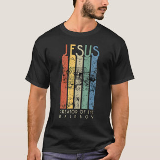 Jesus der Schöpfer der Regenbogennoah und der Arch T-Shirt