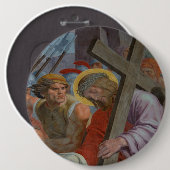 Jesus, der sein Kreuz trug Button (Vorne & Hinten)