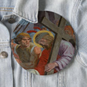 Jesus, der sein Kreuz trug Button (Beispiel)