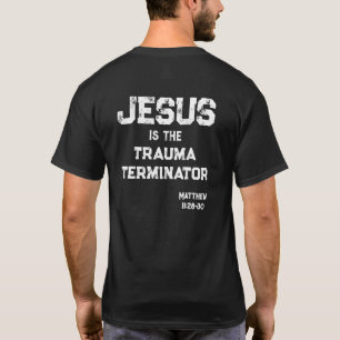 Jesus der Trauma-Terminator Kreuz Bibel Grunge T-Shirt