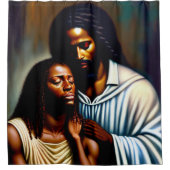 Jesus der trendige Duschvorhang (Vorderseite)