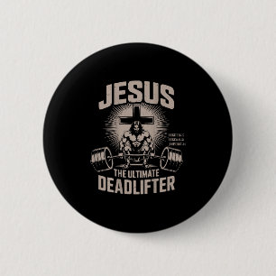 Jesus, der treuhänderische Christliche Fitnesstrai Button