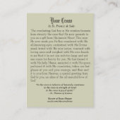 Jesus, der über das Gebet fährt, religiöse Heilige Visitenkarte (Rückseite)