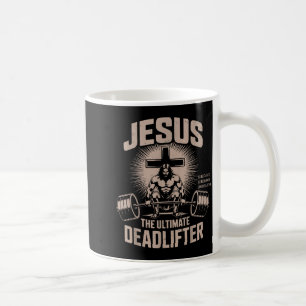 Jesus Der ultimative Deadlifter Muskel Kid Lustige Kaffeetasse