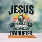 Jesus Der ultimative Deadlifter Vintage Acrylschild (Neutral)