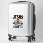 Jesus Der ultimative Deadlifter Vintage Aufkleber (Koffer)