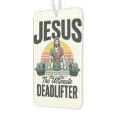 Jesus Der ultimative Deadlifter Vintage Autolufterfrischer (Links)