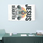 Jesus Der ultimative Deadlifter Vintage Banner (Messeveranstaltung)