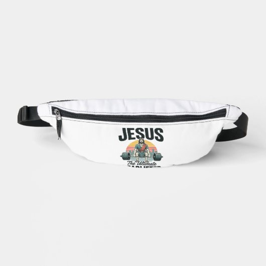 Jesus der ultimative Deadlifter Vintage Bauchtasche (Vorderseite)