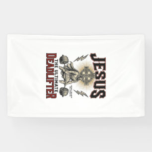Jesus Der ultimative Deadlifter Vintage Christlich Banner