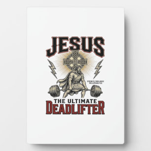 Jesus der ultimative Deadlifter Vintage Christlich Fotoplatte