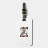 Jesus Der ultimative Deadlifter Vintage Christlich Gepäckanhänger (Vorderseite vertikal)