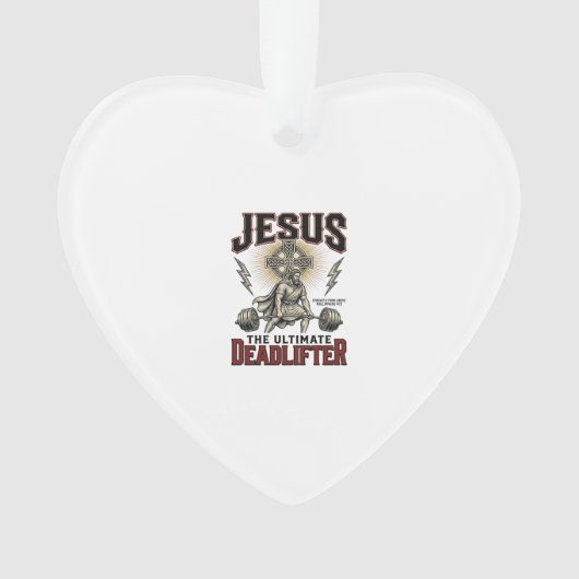 Jesus Der ultimative Deadlifter Vintage Christlich Ornament (Vorderseite)