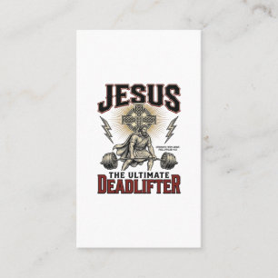 Jesus der ultimative Deadlifter Vintage Christlich Visitenkarte