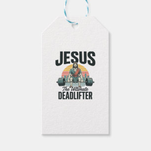 Jesus der ultimative Deadlifter Vintage Geschenkanhänger