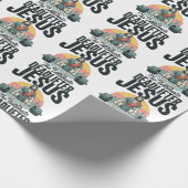 Jesus der ultimative Deadlifter Vintage Geschenkpapier (Ecke)