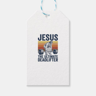 Jesus Der ultimative Deadlifter Vintage Gym Shirt_ Geschenkanhänger