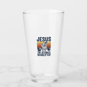 Jesus Der ultimative Deadlifter Vintage Gym Shirt_ Glas