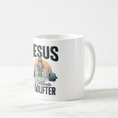 Jesus Der ultimative Deadlifter Vintage Kaffeetasse (VorderseiteRechts)