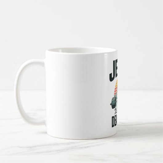 Jesus Der ultimative Deadlifter Vintage Kaffeetasse (Links)