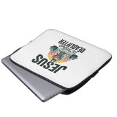 Jesus der ultimative Deadlifter Vintage Laptopschutzhülle (Vorne Knopf)