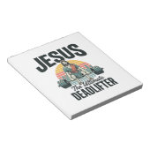 Jesus der ultimative Deadlifter Vintage Notizblock (angewinkelt)