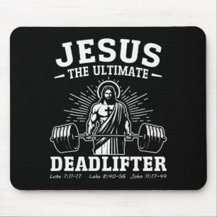 Jesus Der ultimative Kraftsportler (auf dem Rücken Mousepad