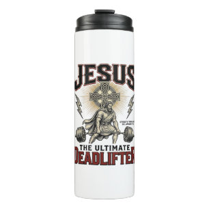 Jesus Der ultimative Kraftsportler Vintage Christl Thermosbecher