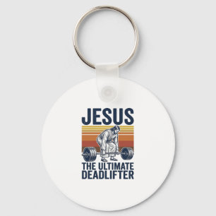 Jesus Der ultimative Kraftsportler Vintage Gym-Shi Schlüsselanhänger