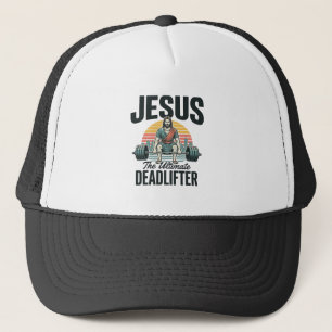 Jesus der ultimative Kraftsportler Vintage Truckerkappe