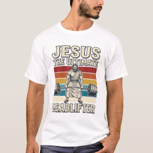 Jesus der ultimative Kraftsportler Vintage-Vektord T-Shirt