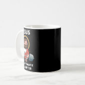 Jesus, der ultimative Todesflieger, der Sonnengott Kaffeetasse (Vorderseite Links)