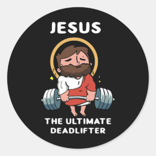 Jesus, der ultimative Todesflieger, der Sonnengott Runder Aufkleber