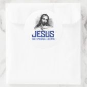 Jesus - Der ursprüngliche Liberale Runder Aufkleber (Tasche)