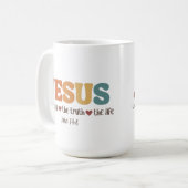 Jesus der Weg, die Wahrheit, das Leben Christliche Kaffeetasse (Vorderseite Links)