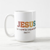 Jesus der Weg, die Wahrheit, das Leben Christliche Kaffeetasse (Links)