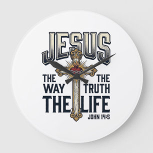 Jesus Der Weg Die Wahrheit Das Leben Christliches Große Wanduhr