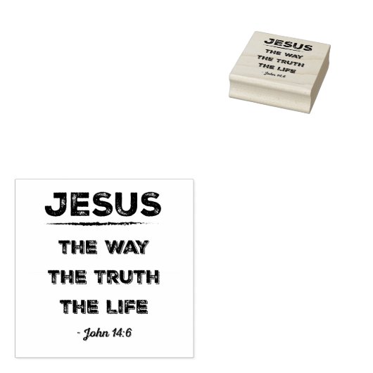 Jesus: Der Weg, die Wahrheit, das Leben Gummistempel (Stempel)
