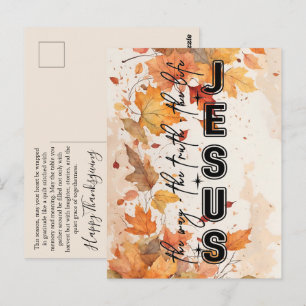 Jesus der Weg die Wahrheit das Leben Herbstdesign Postkarte