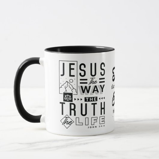 Jesus der Weg, die Wahrheit, das Leben Johannes 14 Tasse (Links)