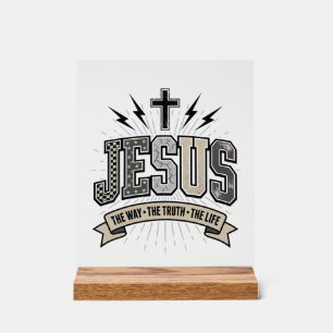 Jesus Der Weg Die Wahrheit Das Leben Vintage Chris Acrylschild
